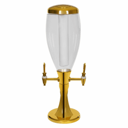3,0L Biersäule Biertower, Trinksäule Getränkespender, Bierzapfanlage mit zwei Zapfhähnen, Getränkezapfanlage mit farbigen Lichtern, Eisrohr Geeignet für Bars, Bistro, Partys Angebot bei HelloDeals