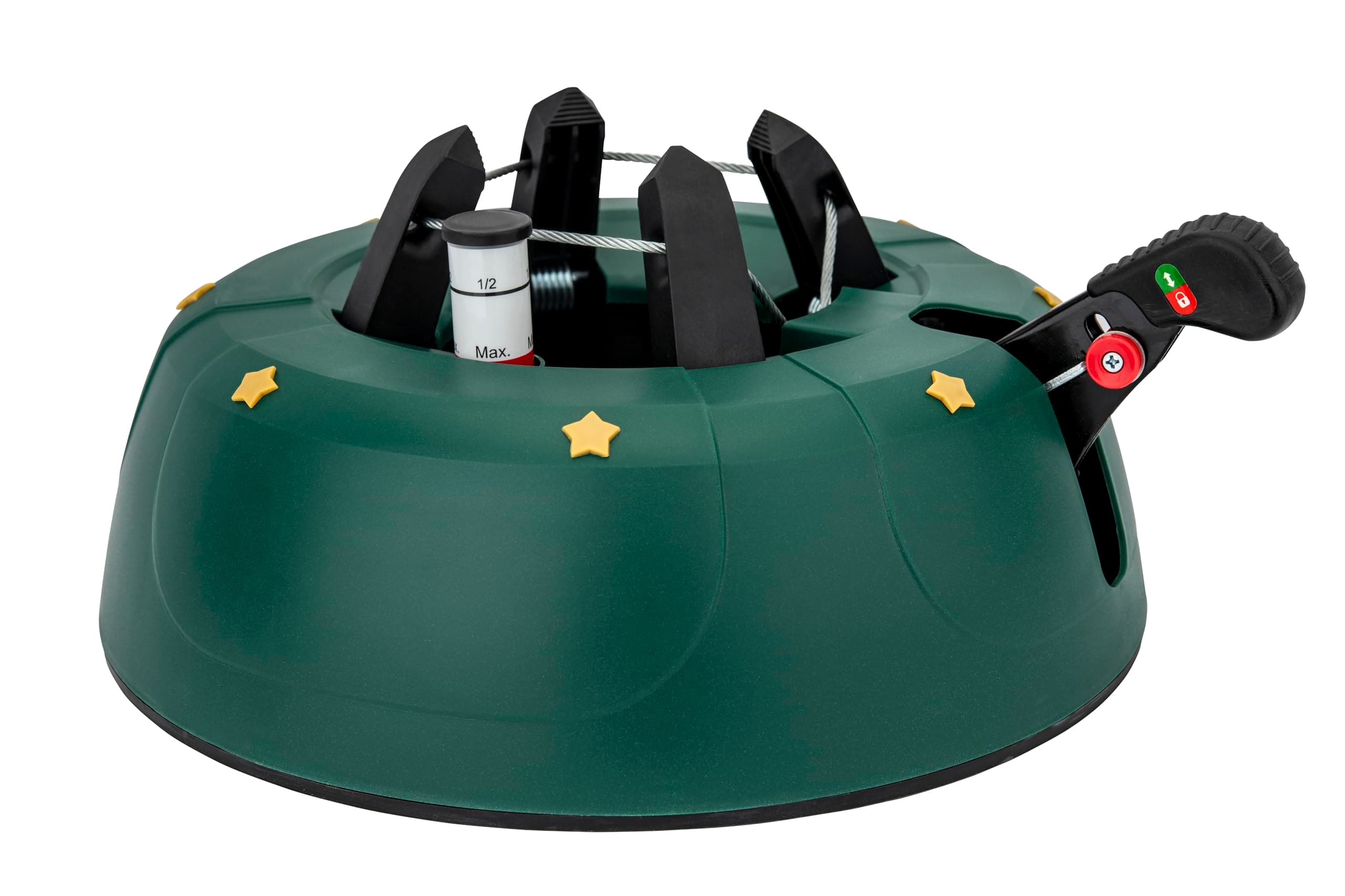 Star-Max Christbaumständer by F-H-S, Start 1, Farbe grün, Modell 2022, für Baumhöhe 2,0m, Weihnachtsbaumständer mit Fusshebelfunktion und Einseiltechnik, Start-Max, 32,5 cm Angebot bei HelloDeals
