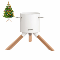 Tree Nest Christbaumständer Weihnachtsbaumständer Baumständer Tannenbaumständer Weihnachtsbaum Standfuß Ständer mit Wasserbehälter - Cosmo Christmas Tree Stand für Bäume bis 1.5m, 3-9cm Stamm Weiß Weiß Up to 1,5m, Ф9cm Angebot bei HelloDeals
