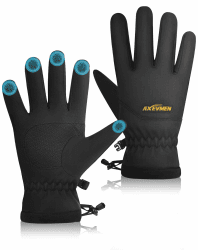 wasserdichte Winterhandschuhe Herren Damen, Thermo Warme Fahrradhandschuhe mit Touchscreen, Plüschfutter, Winddicht & rutschfest für Ski, Outdoor, Laufen Laufen Wandern Plüsch Winter Schwarz XL Angebot bei HelloDeals