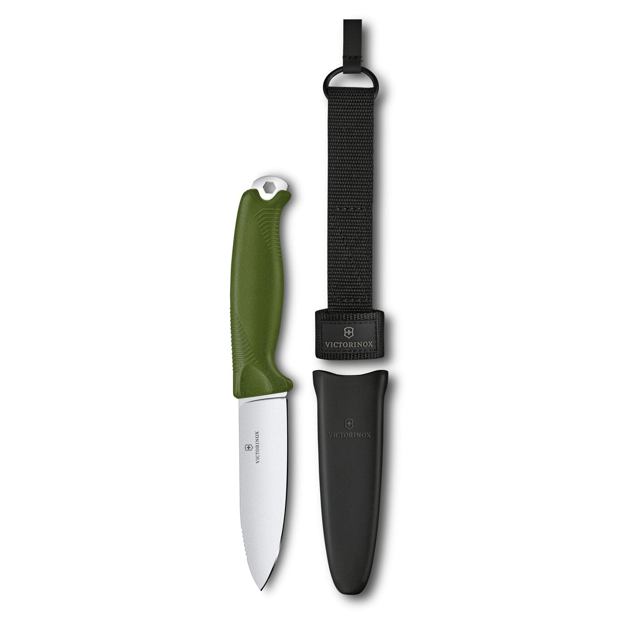 Victorinox Taschenmesser Venture, 5 Funktionen, Swiss Made, Feststehendes Outdoor Messer inkl. 10,5 cm Klinge und Sechskantloch, Full Tang Olive Angebot bei HelloDeals