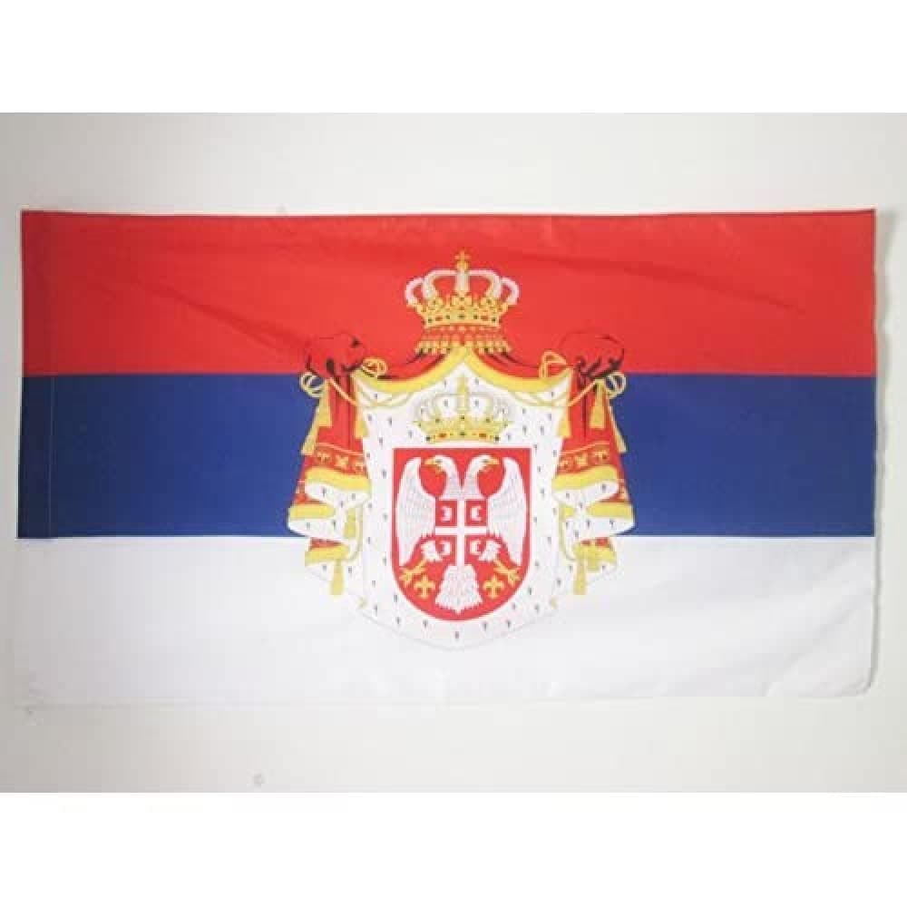 AZ FLAG - Flagge Königreich Von Serbien 1882-1918 - 90x60 cm - Serbische Fahne 60 x 90 Cm Scheide Für Mast - Flaggen Angebot bei HelloDeals
