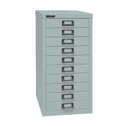 BISLEY MultiDrawer, 29er Serie, DIN A4, 10 Schubladen, Metall, 355 Silber, 38 x 27.9 x 59 cm 355 Silber 38 x 27.9 x 59 cm Angebot bei HelloDeals