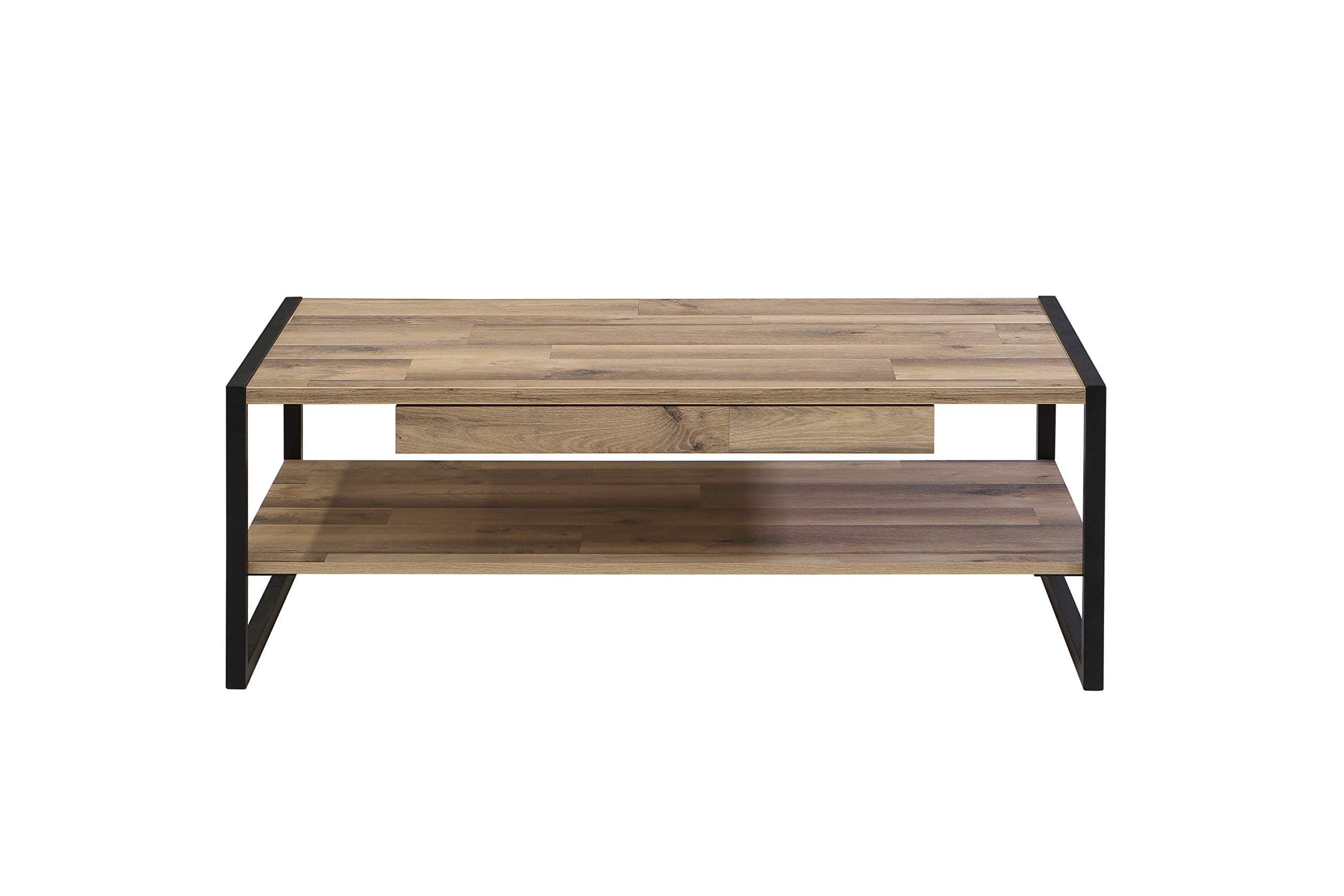 FORTE Coffe Tables Couchtisch, Holzwerkstoff, Stabeiche Dekor, 110 x 40 x 60 cm Angebot bei HelloDeals