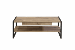 FORTE Coffe Tables Couchtisch, Holzwerkstoff, Stabeiche Dekor, 110 x 40 x 60 cm Angebot bei HelloDeals
