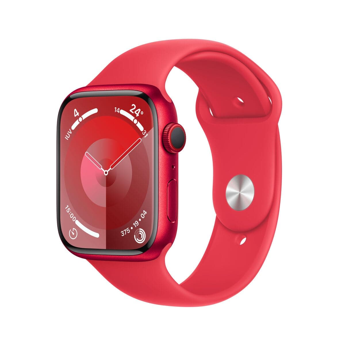 Apple Watch Series 9 (GPS + Cellular, 45mm) mit (Product) RED Aluminiumgehäuse with (Product) RED Sport Band, S/M (Generalüberholt) Angebot bei HelloDeals