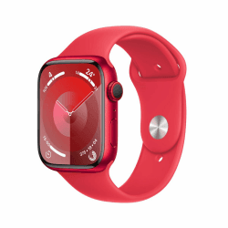 Apple Watch Series 9 (GPS + Cellular, 45mm) mit (Product) RED Aluminiumgehäuse with (Product) RED Sport Band, S/M (Generalüberholt) Angebot bei HelloDeals