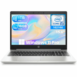 HP ProBook 450 G7 Business Laptop, 15.6 Zoll FHD (1920x1080), Intel Core i5-10210U, 16GB RAM, 1TB SSD, QWERTY Tastatur, Windows 11 Pro (Generalüberholt) Angebot bei HelloDeals