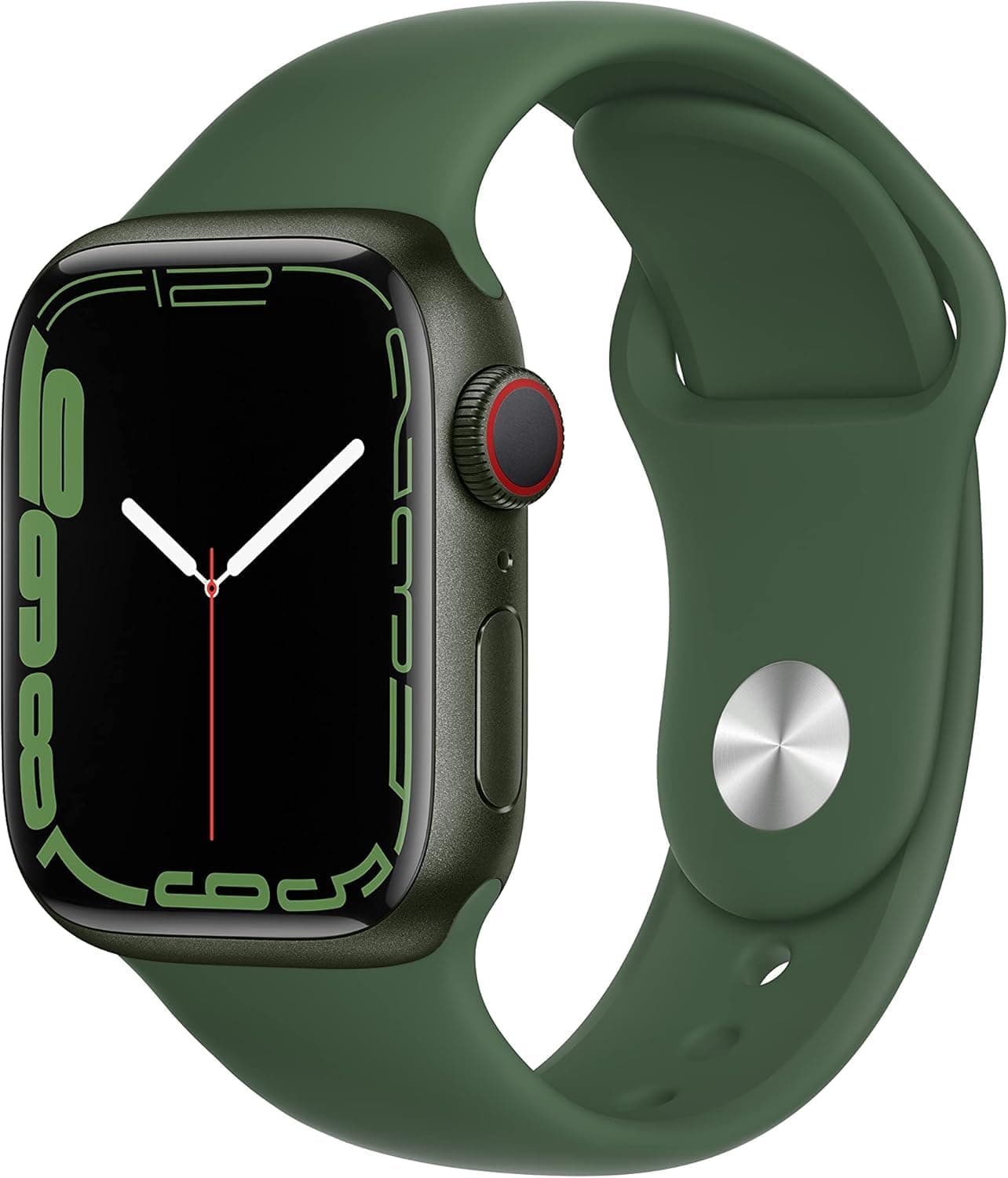 Apple Watch Series 7 (GPS + Cellular, 45MM) - Grünes Aluminiumgehäuse mit Clover Sportband - Regulär (Generalüberholt) Angebot bei HelloDeals