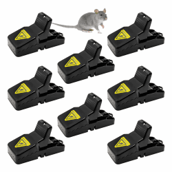 8 Stück Mausefalle, Wiederverwendbar Mouse Trap Profi, ohne Rattengift, Extrem effektive Mouse Trap, Sicher leichte Anwendung, ideal Rat Trap für Haus, Küche, Garten Angebot bei HelloDeals