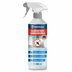 Veddelholzer 500 ml Papier- & Silberfisch Abwehrspray Laborgeprüfte Wirksamkeit sofort und Langzeitschutz Effektiv & Dauerhaft Silberfische bekämpfen optimale Alternative zu Silberfisch Köderdose 500 ml (1er Pack) Angebot bei HelloDeals