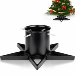 PUDO Christbaumständer Weihnachtsbaumständer Tannenbaumständer mit Wassertank: Baumständer Weihnachten mit Wasserbehälter Christmas Tree Stand für Bäume bis 2m Stamm 3-12cm Star Schwarz Angebot bei HelloDeals