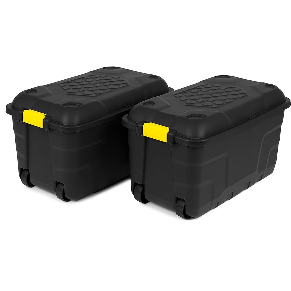 Kreher XL Transportbox/Kissenbox mit 75 Liter Fassungsvermögen und vier Rollen! Abnehmbarer und abschließbarer Deckel, Nässe-geschützt und in robuster Ausführung! 77 x 42 x 40 cm! (2) Angebot bei HelloDeals