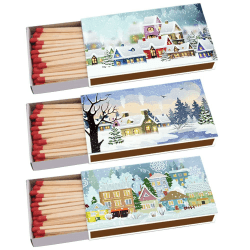 Kaminhölzer Winterdorf Kaminstreichholz Zigarrenhölzer Pfeifenhölzer 100mm Streichhölzer Kaminanzünder Zündhölzer Zigarre Pfeife Kamin Grill Kerze Grillanzünder Lange Brenndauer (3 Packungen) Angebot bei HelloDeals