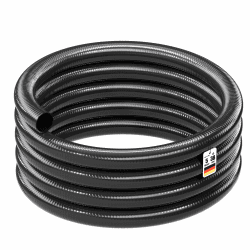 Wiltec Druck- und Saugschlauch 5m Teichschlauch 38mm 420g/m schwarz sehr gute UV-Beständigkeit Pumpenschlauch 38 mm (1 1/2") 5 m Angebot bei HelloDeals