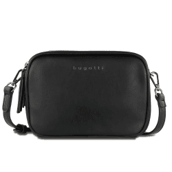 bugatti Almata kleine Schultertasche Damen, Umhängetasche aus hochwertigem Kunstleder M Schwarz Angebot bei HelloDeals