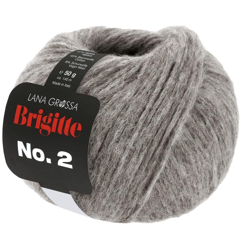 LANA GROSSA Brigitte Nr.2 | Edle Netzgarnstruktur aus Alpaka und Baumwolle | Handstrickgarn aus 47% Alpaka, 45% Baumwolle & 8% Schurwolle | 50g Wolle zum Stricken & Häkeln | 140m Garn FB 70 Hellgrau - 70 Angebot bei HelloDeals