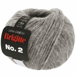 LANA GROSSA Brigitte Nr.2 | Edle Netzgarnstruktur aus Alpaka und Baumwolle | Handstrickgarn aus 47% Alpaka, 45% Baumwolle & 8% Schurwolle | 50g Wolle zum Stricken & Häkeln | 140m Garn FB 70 Hellgrau - 70 Angebot bei HelloDeals