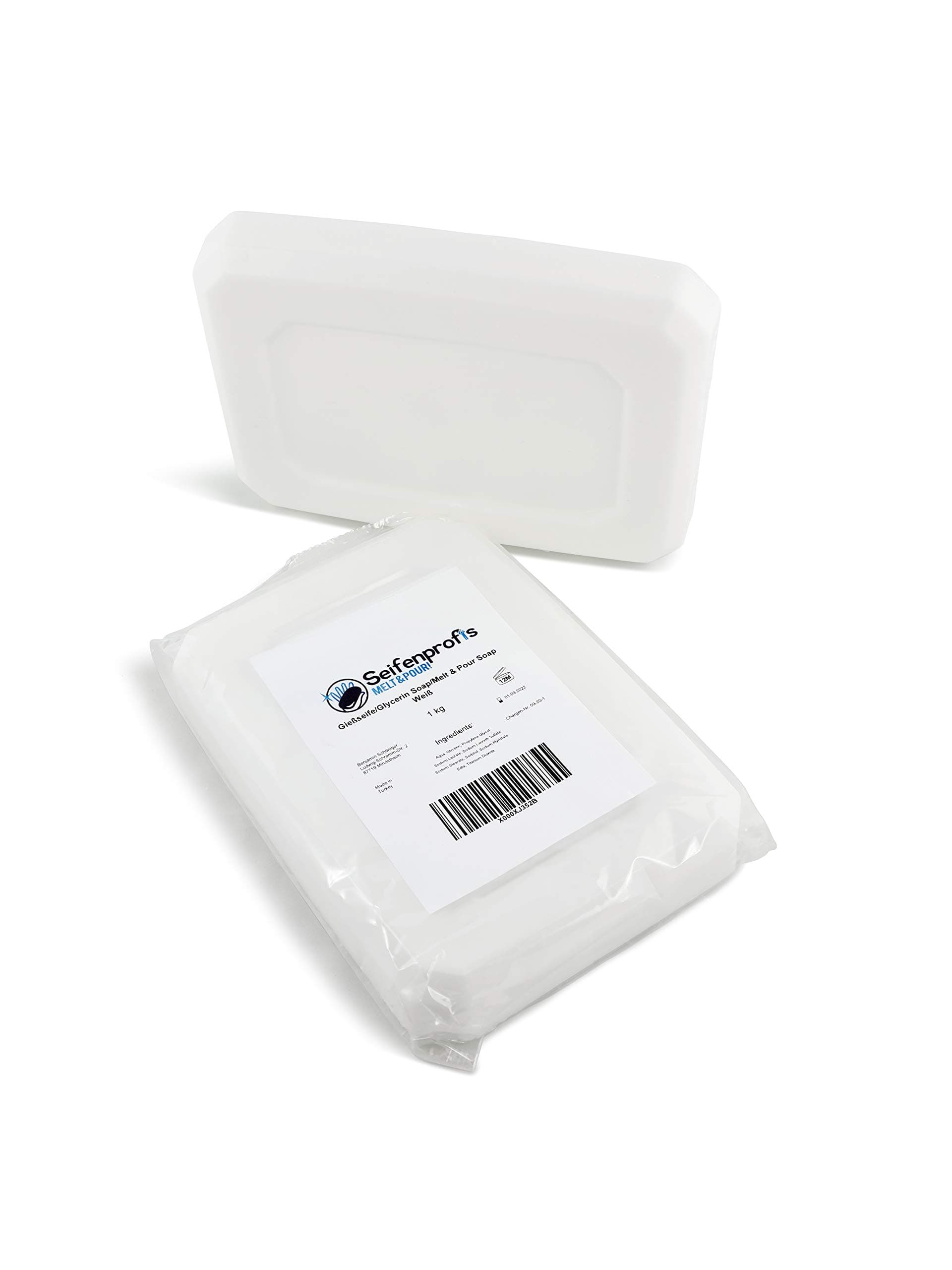 Seifenprofis - Glycerinseife Weiß 3kg (SLS+SCS-frei) - Rohseife Seifenbasis 100% vegan zum Seife gießen 3kg Weiß Angebot bei HelloDeals