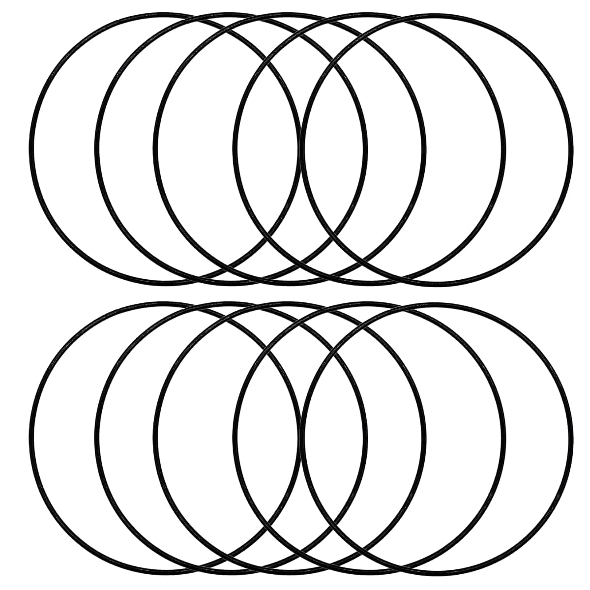 10 Stück Metallring Schwarz, 3mm 15cm Metallringe zum Basteln, Drahtringe zum Basteln für Wickeltechnik Traumfänger Floristik Hochzeitskranz Weihnachtsdekoration Angebot bei HelloDeals