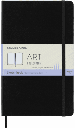 Moleskine S01151 Art Collection Skizzen-/ Zeichenbuch (mit Hardcover und elastischem Verschluss, Papier geeignet für Stifte, Bleistifte und Pastelle, Groß 13 x 21 cm, 104 Seiten) schwarz Schwarz Large/A5 Angebot bei HelloDeals