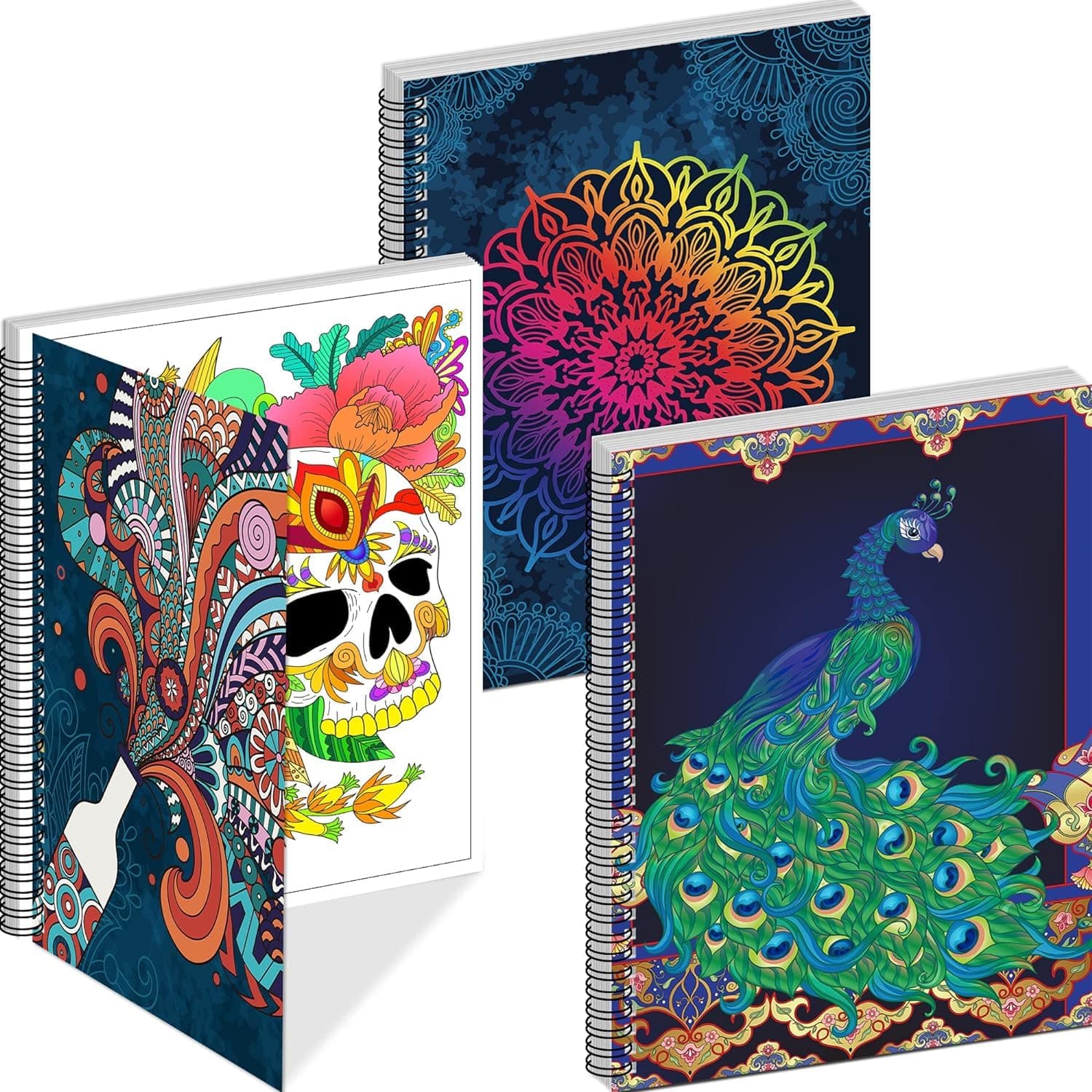 Elfew 3 Stück Malbuch für Erwachsene, A4 Ausmalbuch für Erwachsene, 60+Exquisite Muster Malbuch, Mandala, Tier und Andere Thema, Stress Abbauen und Entspannen Geschenk für Frauen New Adult Coloring Books Angebot bei HelloDeals