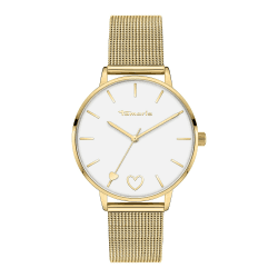 Tamaris Damenuhr mit Meshband aus Edelstahl und Herz-Detail Gold Mesh / Heart Angebot bei HelloDeals