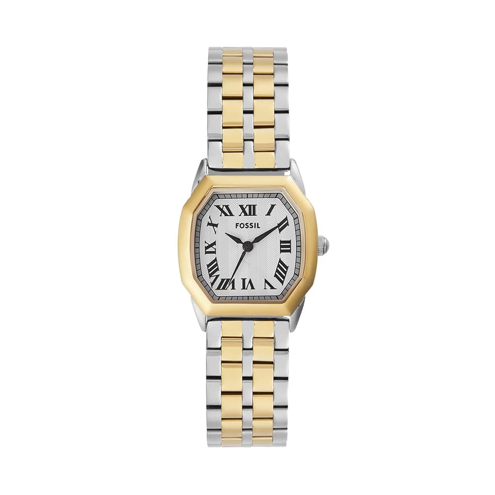 Fossil Harlow Uhr für Damen, Quarz-Dreizeigerwerk mit Edelstahl- oder Lederarmband Gold- und Silberton Angebot bei HelloDeals