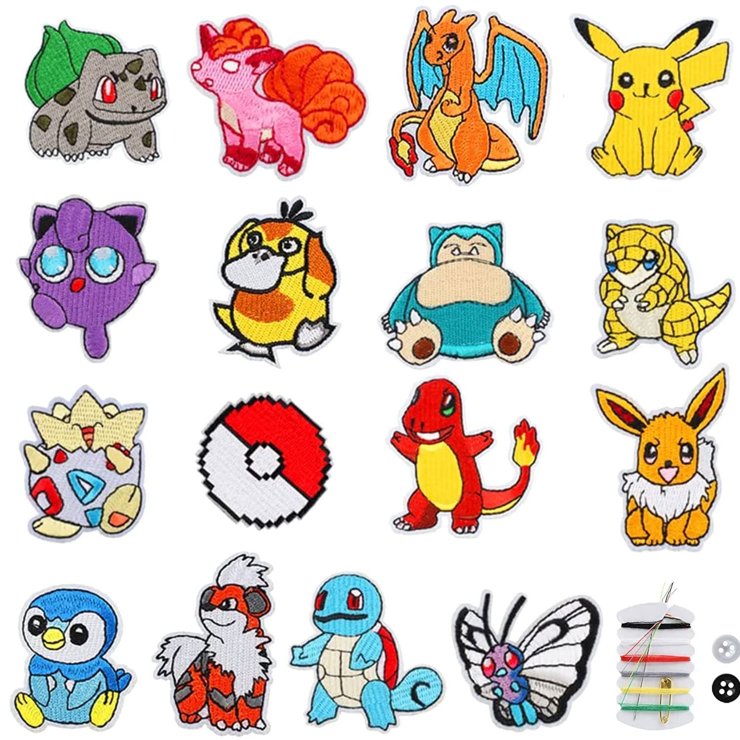 16 Pieces Patches Zum Aufbügeln,Bestickte Aufnäher,Jean Patch Sticker,Aufnähen Bügelbilder Set,Sewing Applique,Flicken zum Aufbügeln,Applikation zum Aufbuegeln,Textilien Bügelflicken für DIY Kleidung Mischfarbe-16pcs Angebot bei HelloDeals