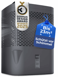 BonAura® Luftentfeuchter ohne Strom - Raumentfeuchter für Keller, Bad uvm. - 680g Luftenfeuchter Nachfüllpack inklusive - Entfeuchter und Luftentfeuchter Granulat im Set - Schutz vor Schimmel Titanium Grey Angebot bei HelloDeals