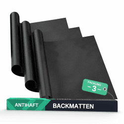 Lukata Untere Backofen-Abdeckmatte mit Spachtel und Bürste, 3er-Set - Große Antihaftbeschichtung für den Boden - Wiederverwendbar, Fiberglas Set Of 3 Angebot bei HelloDeals