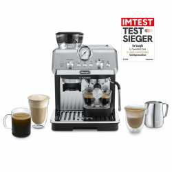 De'Longhi Siebträgermaschine La Specialista Arte EC9155.MB, Espressomaschine mit Mahlwerk, 8 Mahlgrade, 15 Bar, 3 Temperaturen, Milchschaumdüse, 1550W, 1,7L Tank, Edelstahl/Schwarz inkl. Barista-Kit Edelstahl / Schwarz ohne Cold Brew Angebot bei HelloDeals