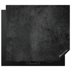 Herdabdeckplatte Einteilig Ceranfeld Abdeckplatte für Induktionsschutz Ceranfeldabdeckung Vinyl Herdabdeckplatten Beton - Vintage - Rustikal - Grau - Schwarz - 60x52 cm Schwarzer Beton 52L x 60B cm Angebot bei HelloDeals