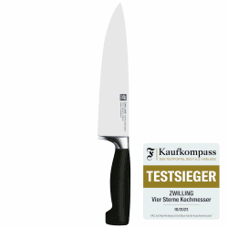ZWILLING Vier Sterne Kochmesser, Klingenlänge: 20 cm, Rostfreier Spezialstahl, Kunststoff-Griff Vier Sterne 20 cm Angebot bei HelloDeals