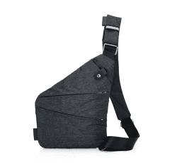 Umhängetasche, Schultertasche, Brusttasche, Anti-Diebstahl, für Damen und Herren Dunkelgrau Angebot bei HelloDeals