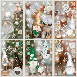 261 Fensterbilder Weihnachten, SILARLAIT Weihnachtsdeko Fenster, Selbstklebend & Repositionierbar & Wiederverwendbar, Große Schneeflocken Fensterdeko, Winterdeko für Glas, Vitrinen Angebot bei HelloDeals