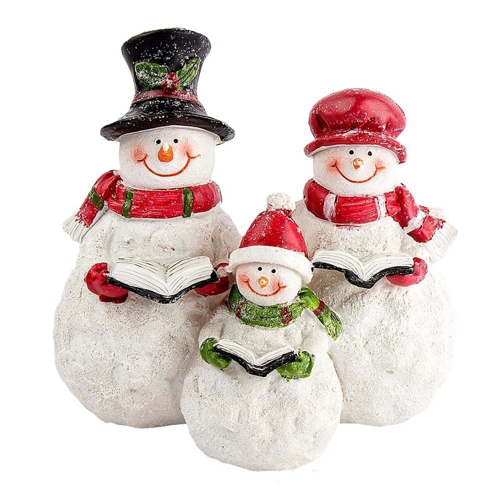Ideen mit Herz Deko-Figur, Schneemannfamilie, 13cm x 14cm x 10cm Angebot bei HelloDeals