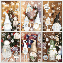 Weihnachten Fensterbilder Selbstklebend, SILARLAIT Aquarell Fenstersticker Weihnachten Statisch & Doppelseitige & Wiederverwendbare, Weihnachten Fensteraufkleber Fensterdeko Weihnachtendeko Angebot bei HelloDeals