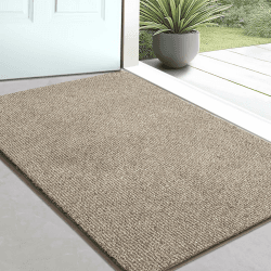 Schmutzfangmatte Innen 50 x 80 cm, Waschbar Fußmatte, Eingangsteppich, rutschfeste Fussmatte, Teppich für Hund, Badezimmer, Küche, Flur Beige 50 x 80 cm (Rechteckig) Angebot bei HelloDeals