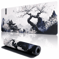Gaming Mauspad 900 x 400mm - Mousepad XXL - rutschfeste Mauspad groß - verbessert die Präzision und Geschwindigkeit -(Ink Painting Black & White) Angebot bei HelloDeals