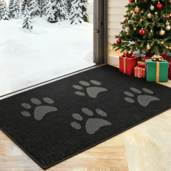 Schmutzfangmatte Innen & Außen [50×80cm] – Fußmatte mit Rutschfester Unterseite | Saugstarke Fussmatte aussen/innen | Waschbare Schmutzmatte für Haustür & Eingangsbereich Schwarz3 50 x 80 cm Angebot bei HelloDeals