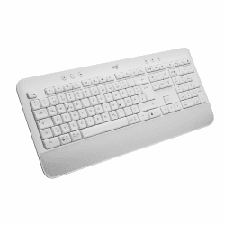 Logitech Signature K650 Comfort kabellose Tastatur mit Handballenauflage, BLE Bluetooth/Logi Bolt USB-Empfänger, Soft-Touch-Tastatur, Numpad, PC/Windows/Mac, Deutsches QWERTZ - Weiß Angebot bei HelloDeals