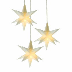 Spetebo LED Weihnachtsstern 3D warm weiß 12 cm 3er Set mit Timer - weiß - Deko Leuchtstern Batterie betrieben für Innen - Stern Leuchte Fensterdeko Weihnachten Advent Winter Deko Beleuchtung Weiß 3er Angebot bei HelloDeals