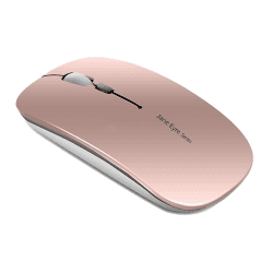 Uiosmuph Q5 Kabellos Maus, Wiederaufladbar Funkmaus 2.4G Leise Funkmaus Ultra Dünn Wireless Computermaus 1600 DPI Mit Mäuse mit USB-Empfänger Typ C für Laptop, PC, Linux, MacBook (Rose Gold) Angebot bei HelloDeals