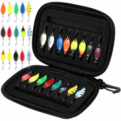Forellenköder Set 16 Stück, Spoons Forelle Set 2.5g/3.5g/5g Angelzubehör mit Aufbewahrungsbox, Kunstköder Spinner Blinker Set, Forellen Köder für Forelle Barsch Hecht Zander Angebot bei HelloDeals