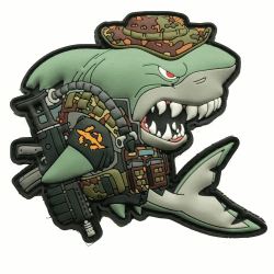 Patchlab Marine Bundeswehr Kampfschwimmer Minentaucher x SharkProject Hai Rettung Morale Patch mit Hakenklett 10 cm Angebot bei HelloDeals