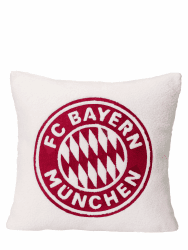 FC Bayern München Dekokissen I Sofakissen I Sherpa I Weiß I 45 x 45 cm Einheitsgröße Angebot bei HelloDeals