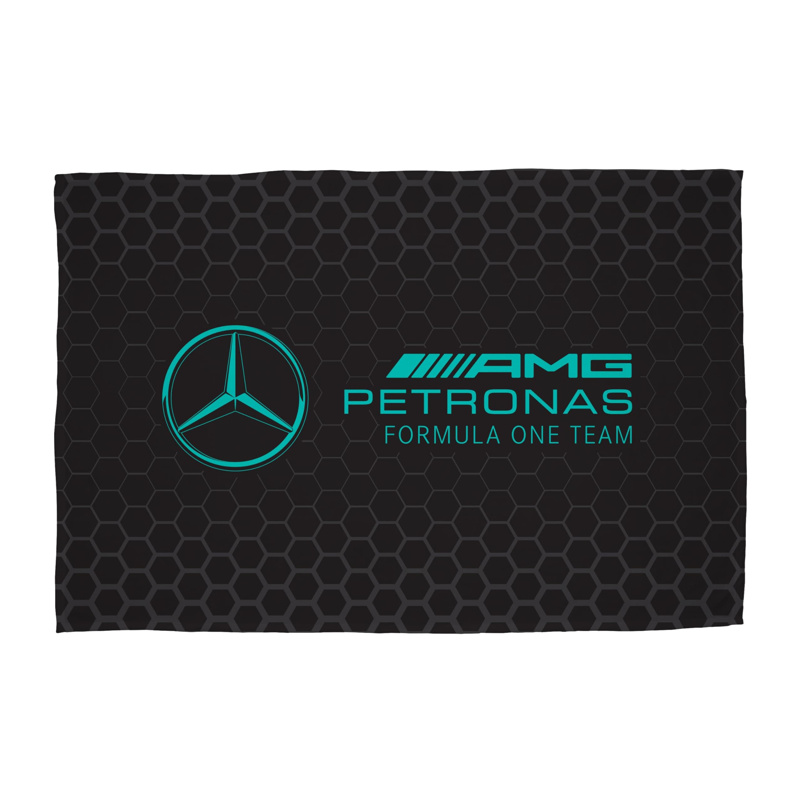 Character World Mercedes AMG Petronas Offizielle Fleecedecke, superweich, warm, schwarz, Überwurf, Stealth-Formel-1-Design, perfekt für Schlafzimmer, Camping und Übernachtungen, 100 x 150 cm 100 x 150 cm Schwarz Angebot bei HelloDeals