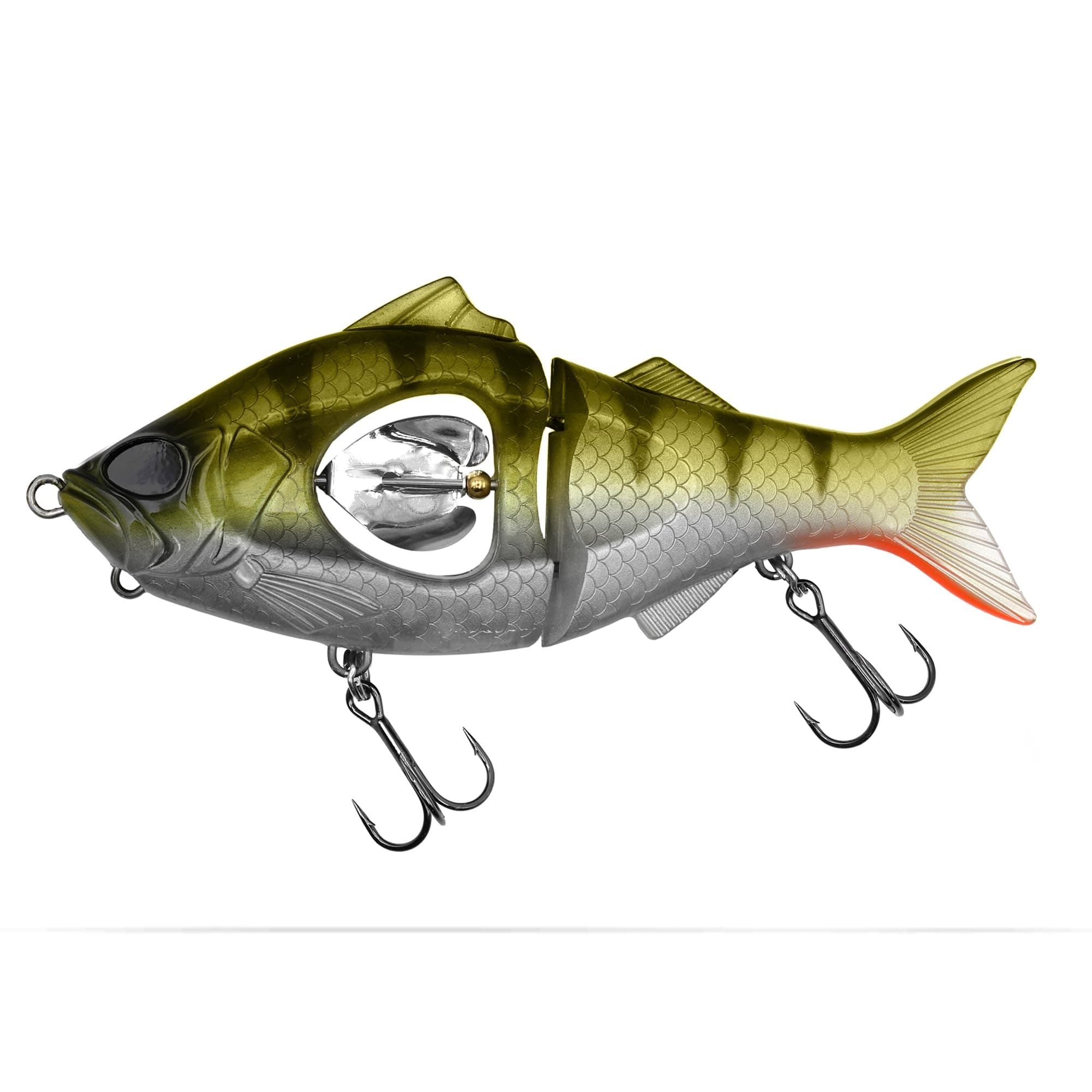 GLDR Glidebait Kunstköder/Wobbler mit Propeller, Swimbait, Jerkbait für Hecht, Zander, Barsch Ghost Ayu Perch UV 13.5 Zentimeter Angebot bei HelloDeals