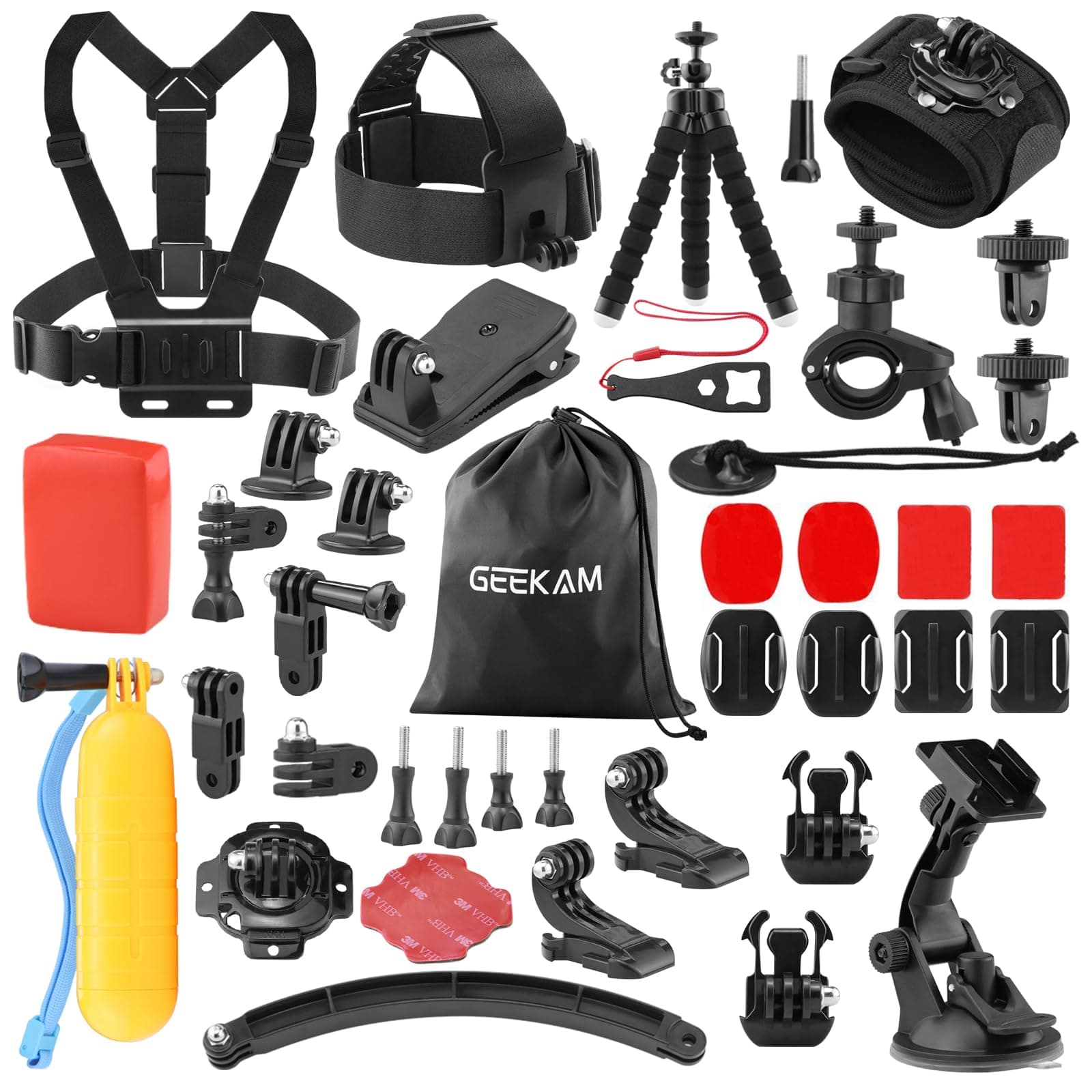 38 in 1 Action Kamera Zubehör Kit, Kompatibel mit GoPro Hero, DJI Osmo, AKASO, Campark, Crosstour, APEMAN, COOAU, Apexcam, SJCAM und mehr GKACC-1 Angebot bei HelloDeals